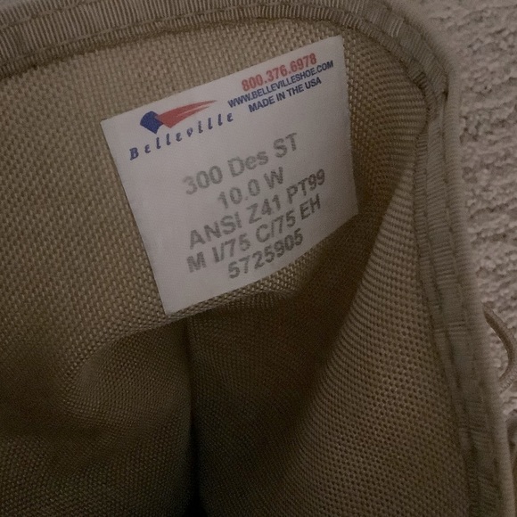 300 DES ST Belleville Men's Hot Weather Safety Boots - Tan - Picture 3 of 6